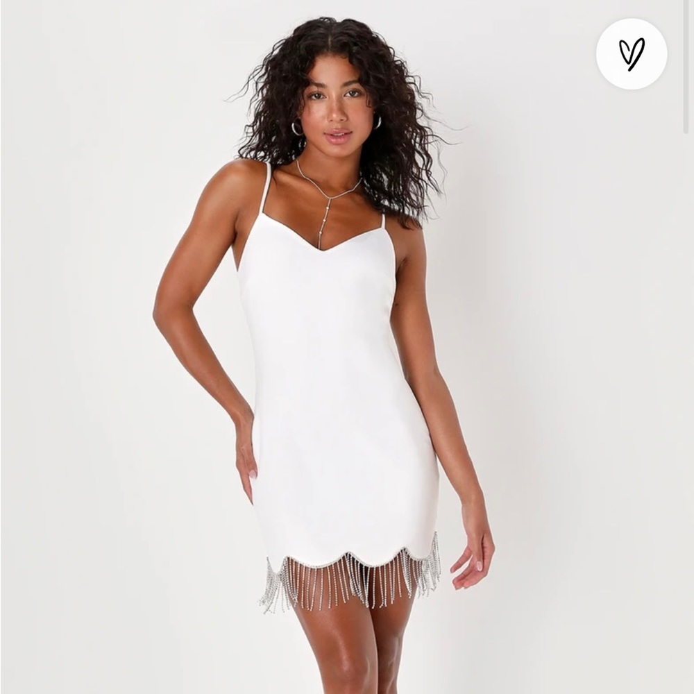 Rhinestone fringe dress